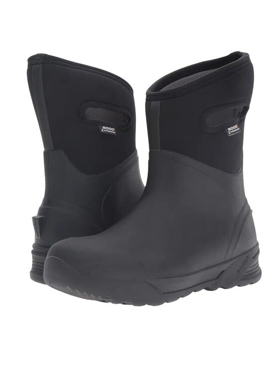 Bogs Mens Bozeman Mid Boots US 10 EU 43 Black Waterproof Pull On NIB main image 8